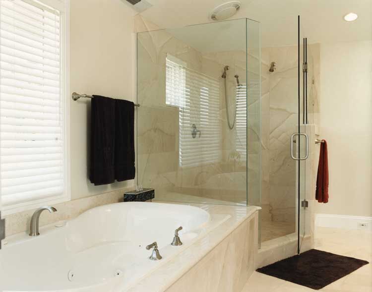 Marin County bathroom by Miconi Marble & Tile — powder room vanity tile (project 8)